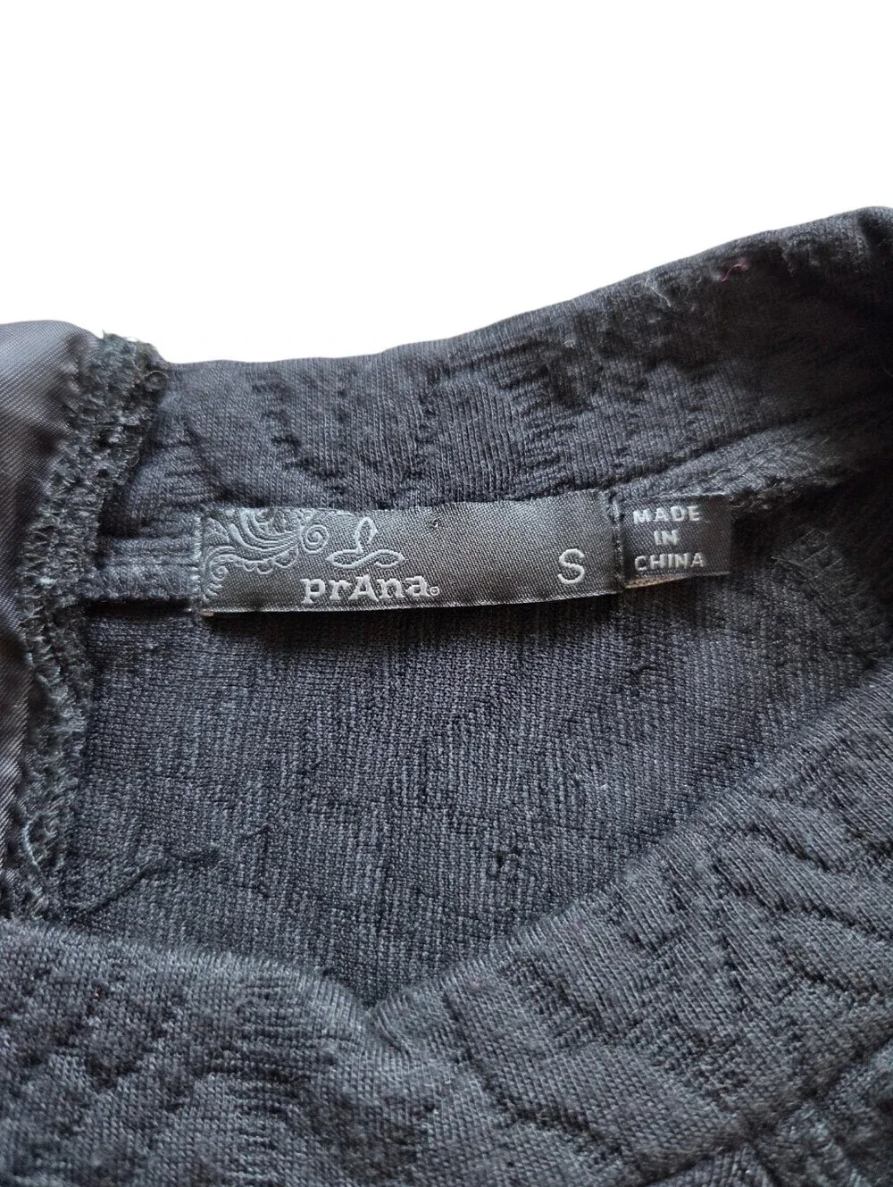prAna Macee Jacquard Knit Dress Women Small Black Minimalist - Picture 9 of 12